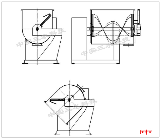 中實(shí)三水200L臥式螺帶攪拌機(jī)